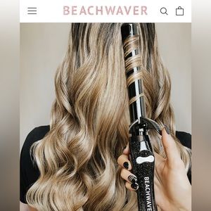 New! Beachwaver B1 Black Glitter Curling Iron